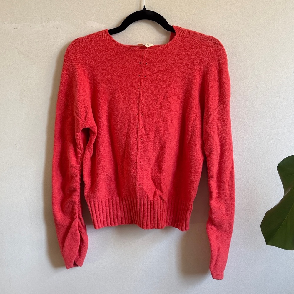 Anthropologie Coral Crew Neck Sweater